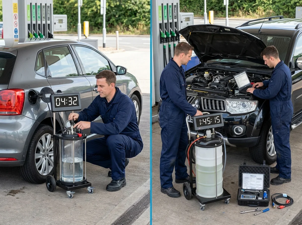 Total Fuel Drain Time Standard vs Complex Scenarios