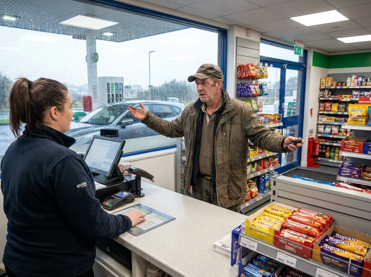 Tell the forecourt staff straight away
